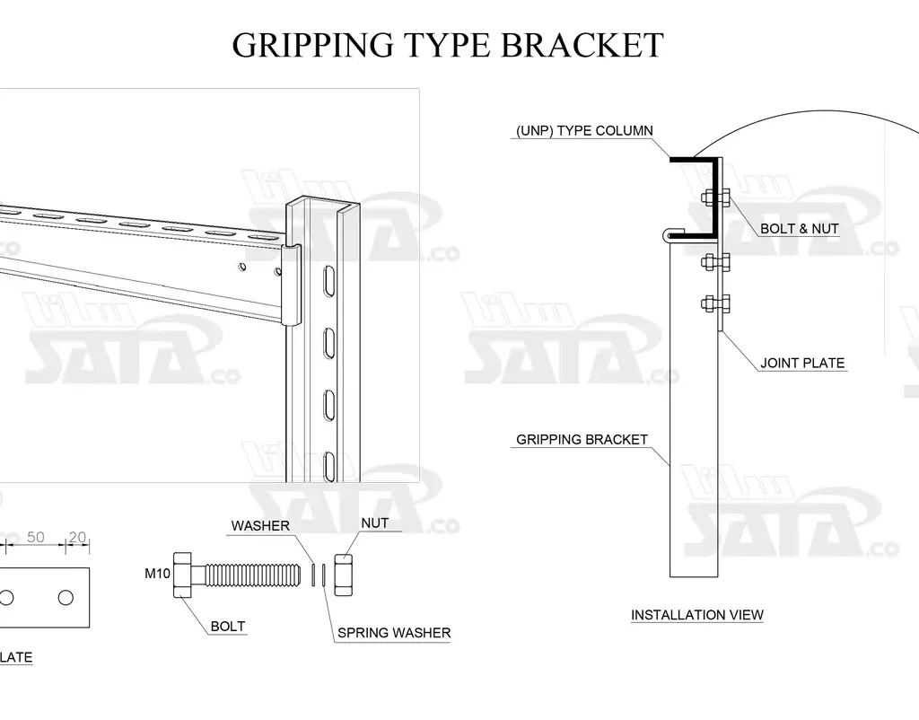 GRIPPING TYPE BRACKET