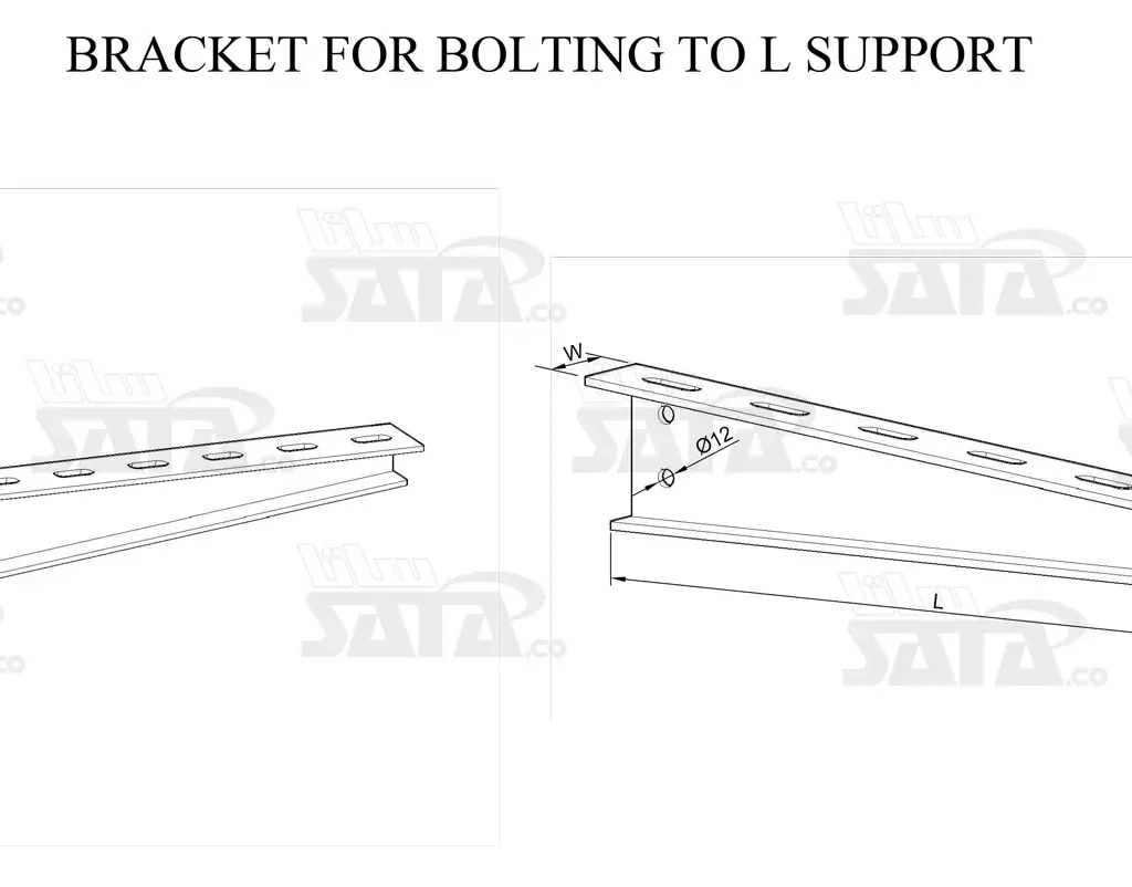 BRACKET FOR BOLTING TO L SUPPORT