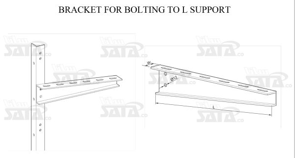 BRACKET FOR BOLTING TO L SUPPORT