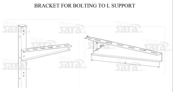 BRACKET FOR BOLTING TO L SUPPORT