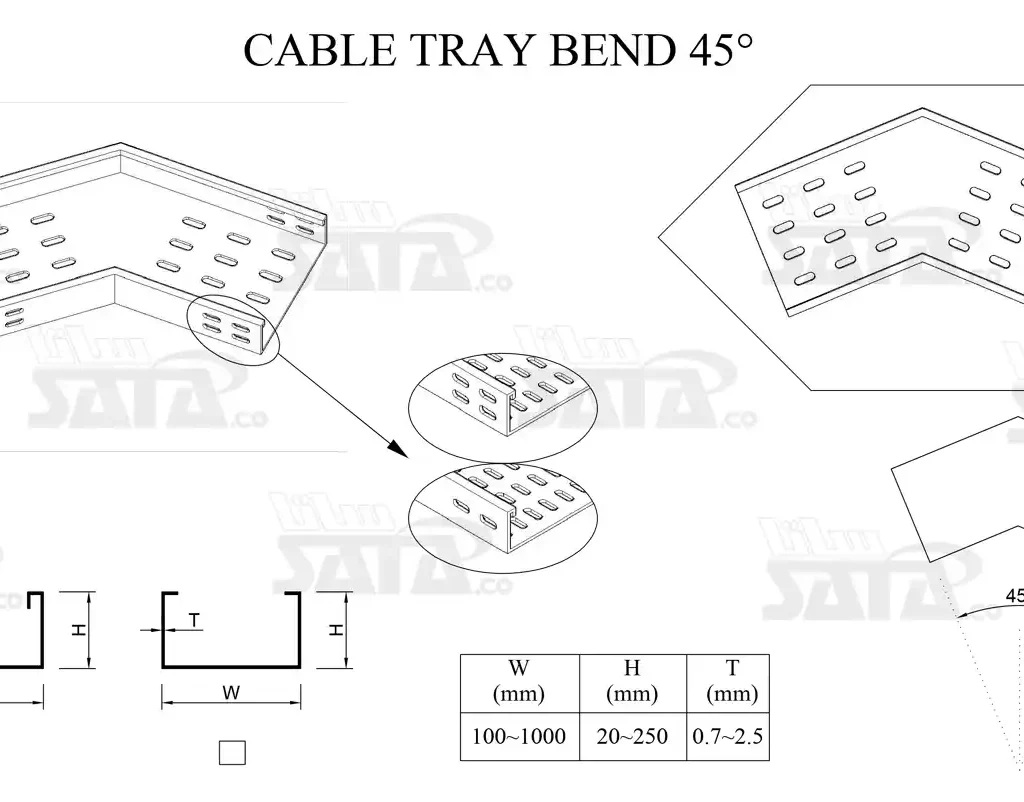 زانویی 45 درجه سینی کابل