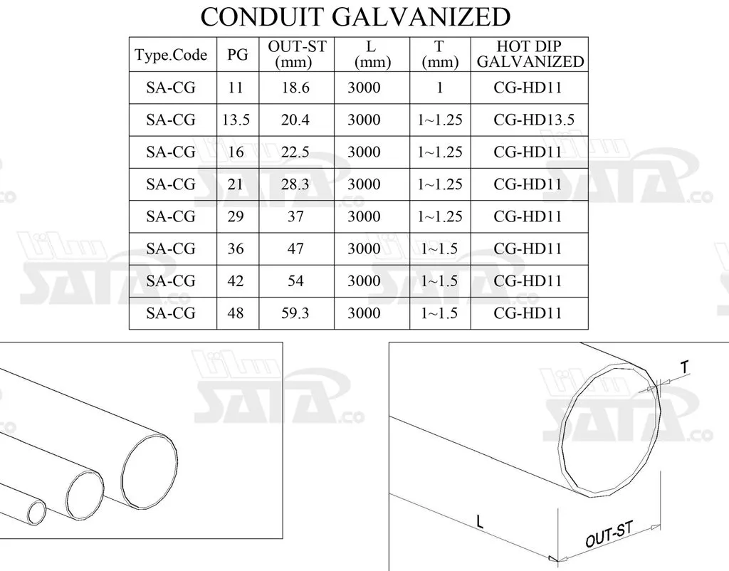 CONDUIT GALVANIZED