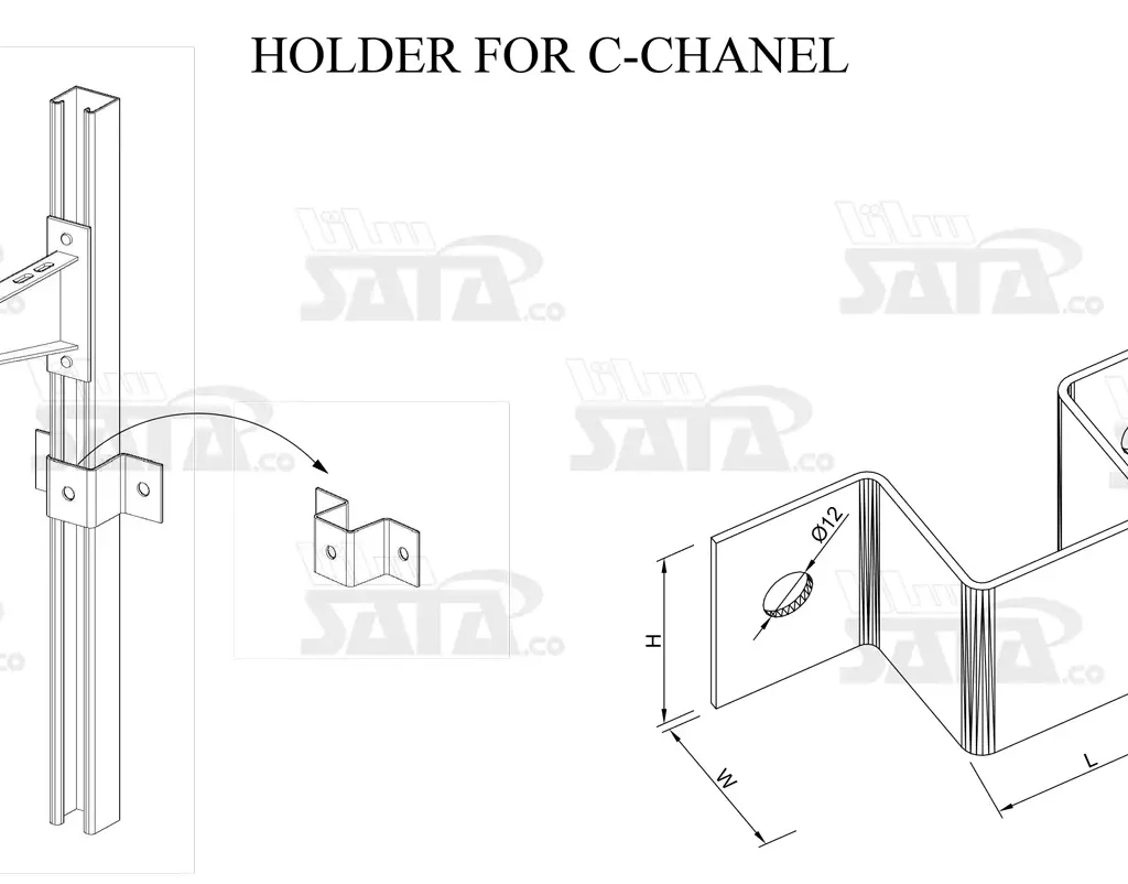 HOLDER FOR C-CHANEL