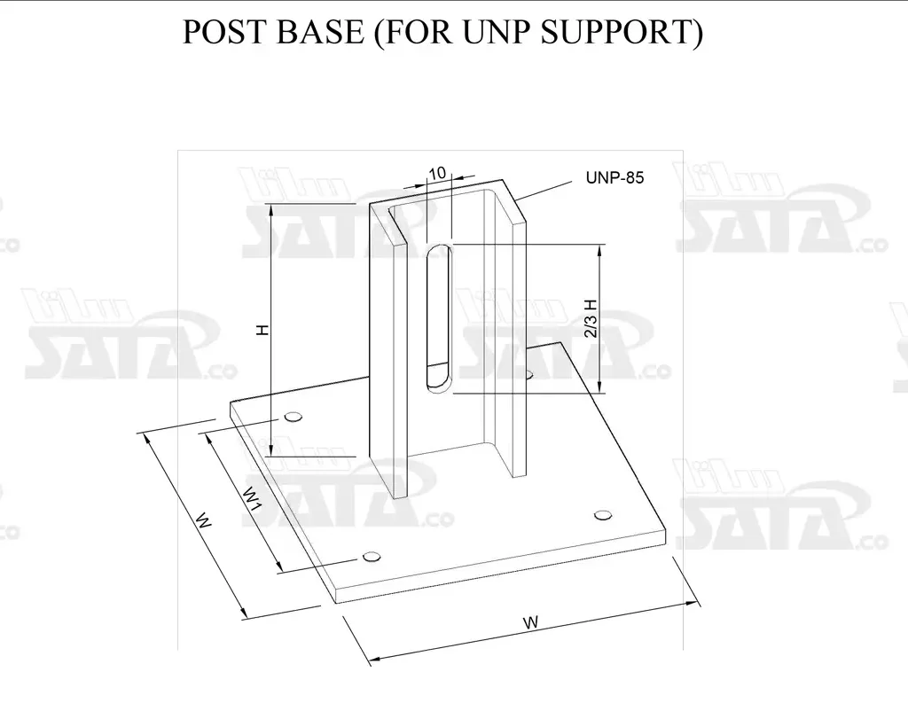 POST BASE (FOR UNP SUPPORT)