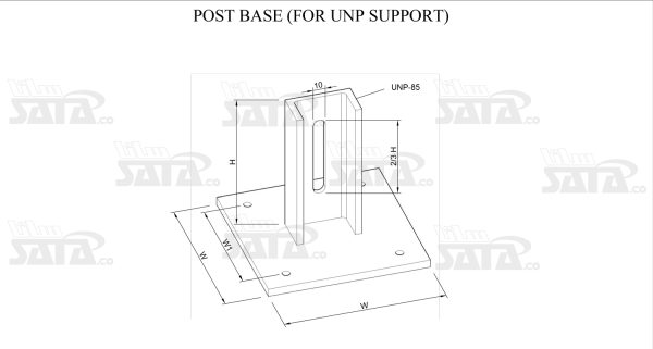 POST BASE (FOR UNP SUPPORT)